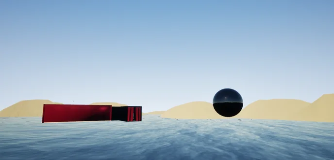 Ambiente esterno della mostra in realtà virtuale