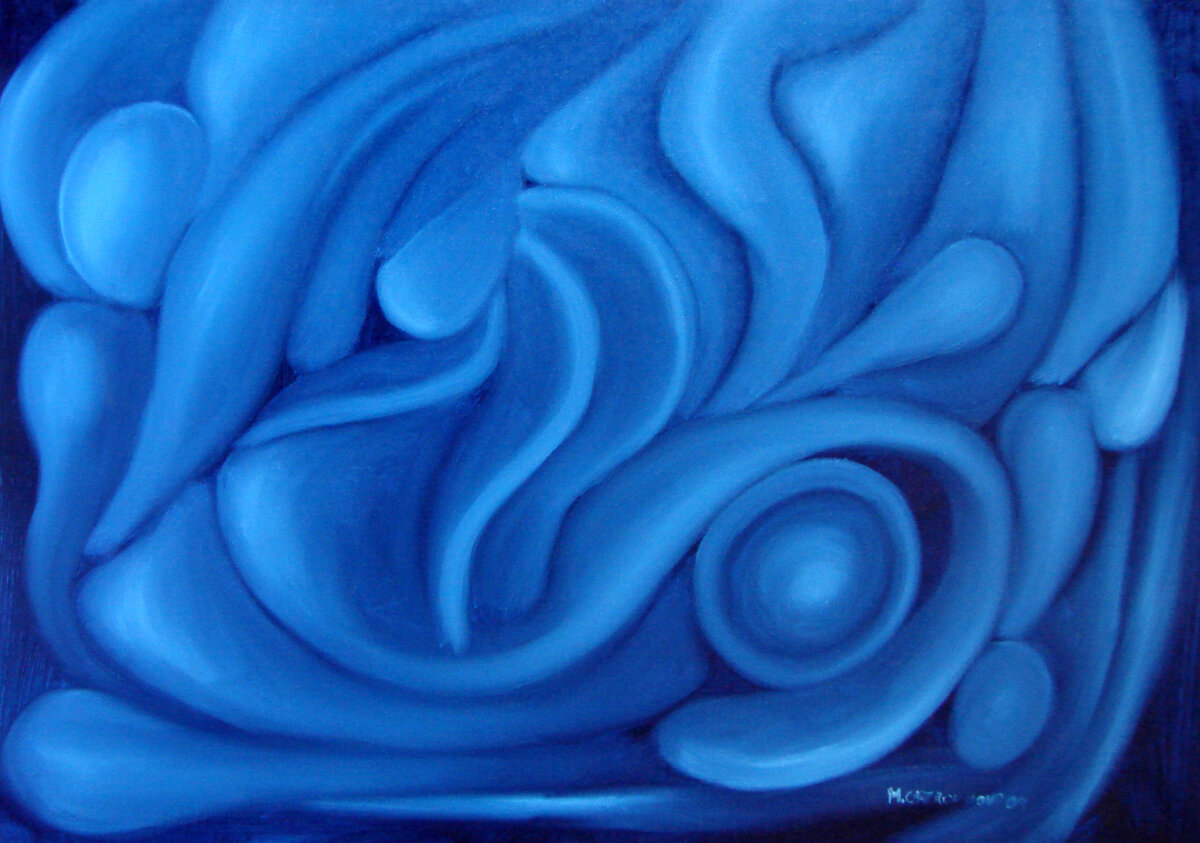 Opera monocroma blu