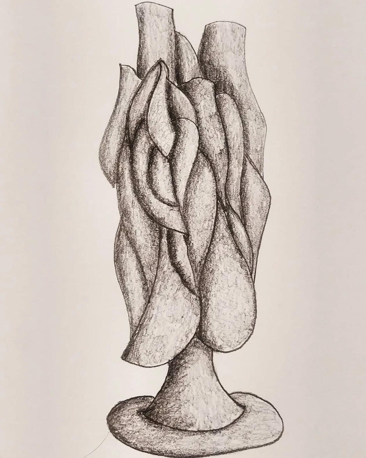 Forma fluida a carboncino IV