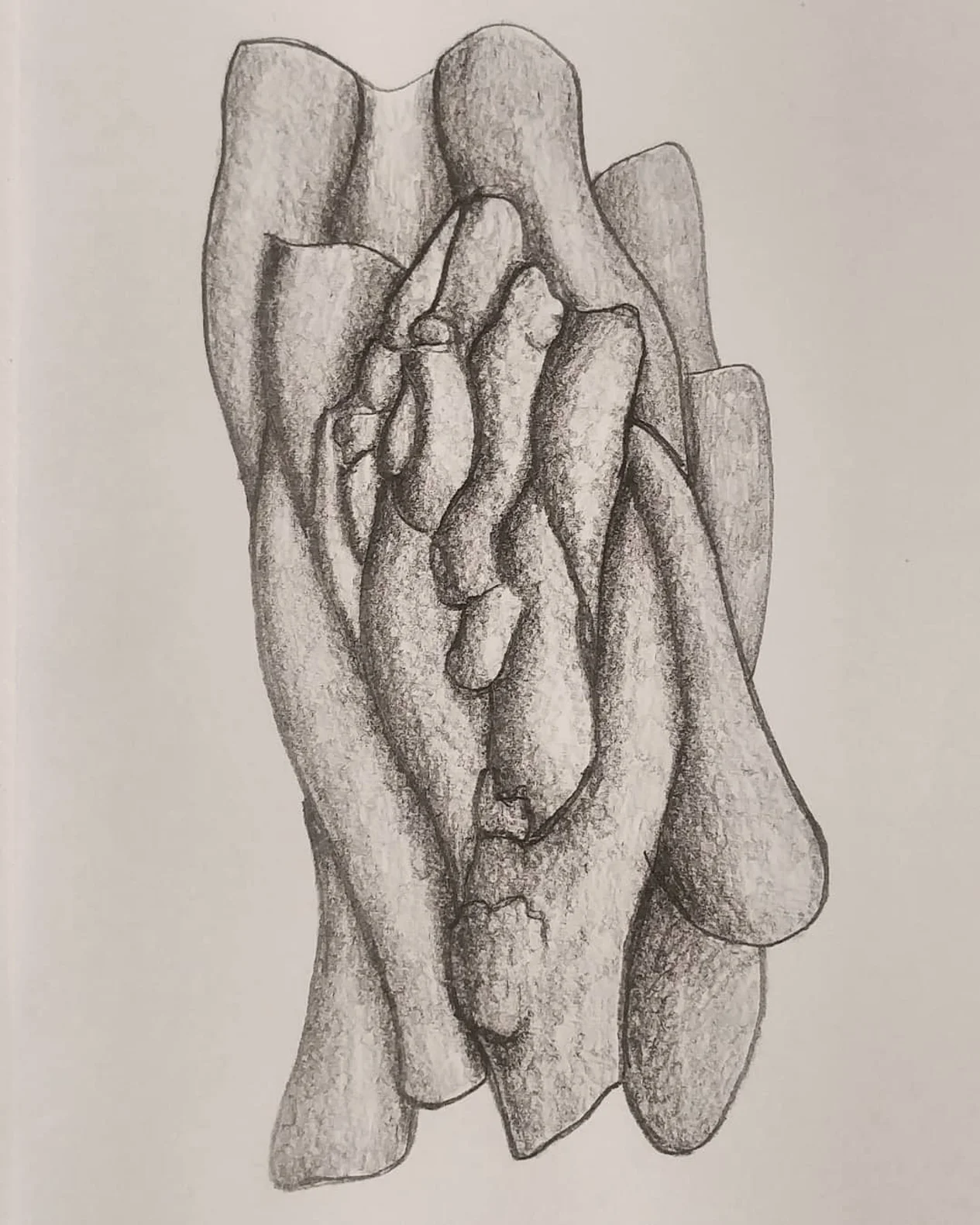 Composizione verticale a grafite I